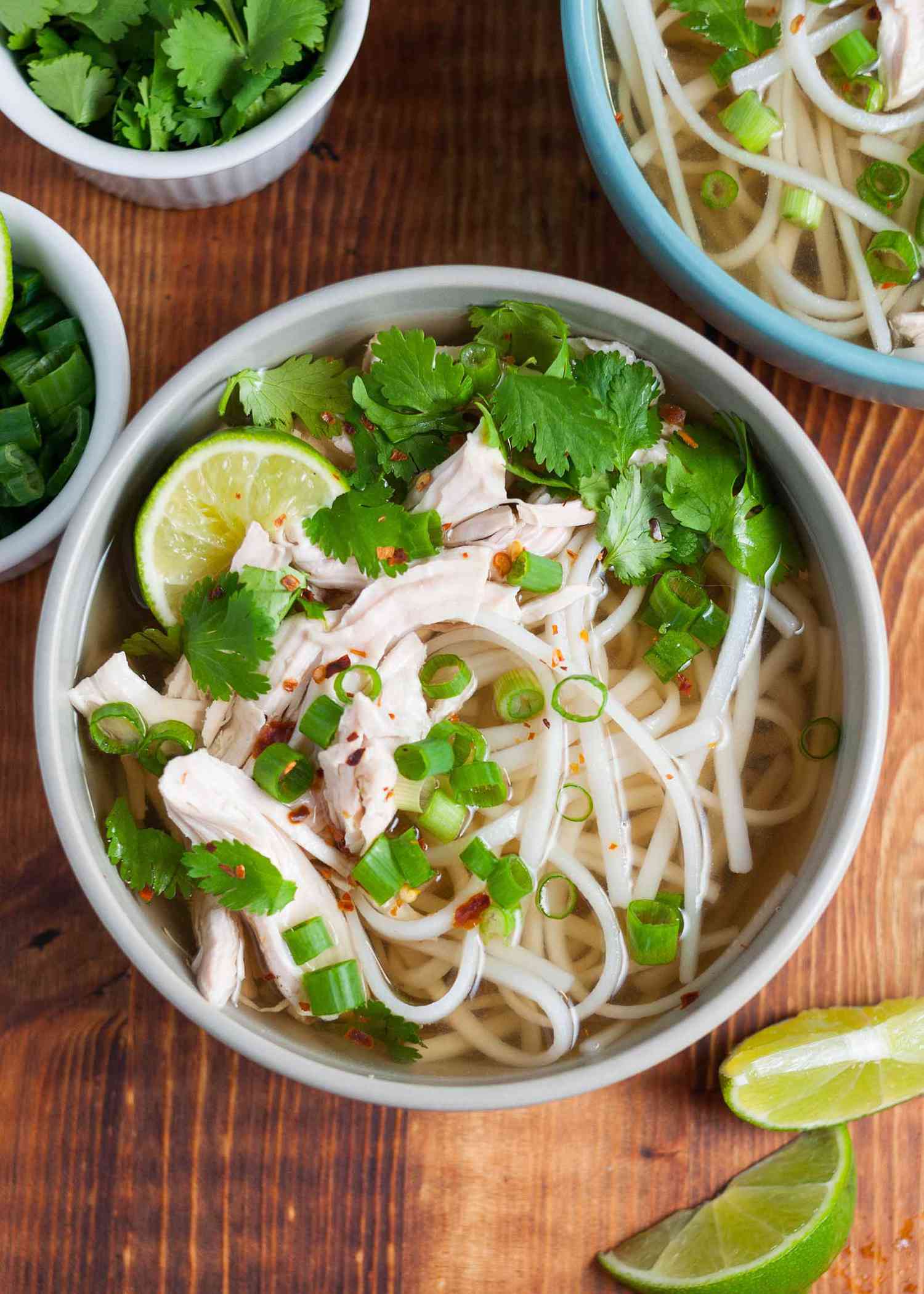 Chicken Phở with Noodles & Meat